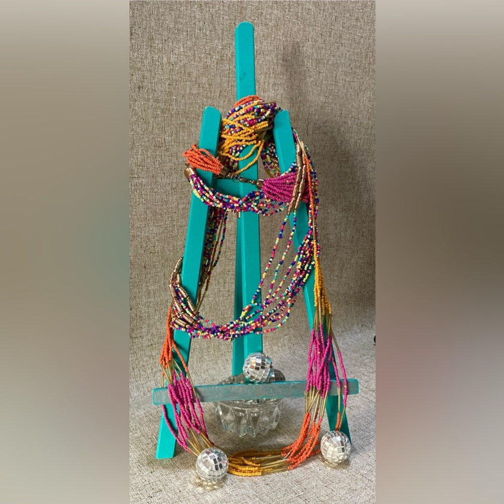 🌺✨AFRICAN NECKLACES MADE OF CORALS ✨THEY ARE NEW, YELLOW AND PINK COLOR,✨🌸